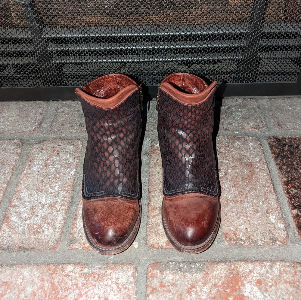 Freebird Cheri Rust Multi Booties Size 7 - image 4